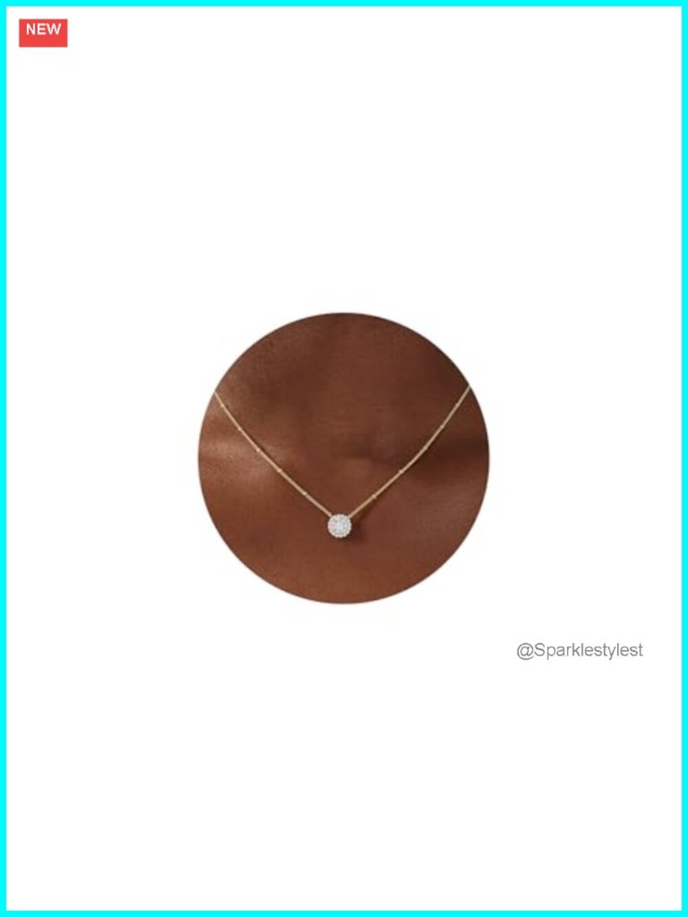 14K Gold Plated Cubic Zirconia Pendant Necklace